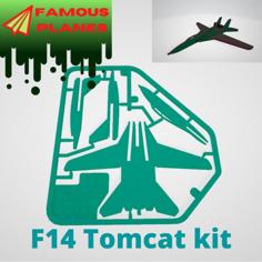 FAMOUS PLANES – F14 Tomcat Kit Card 3D Printer Model