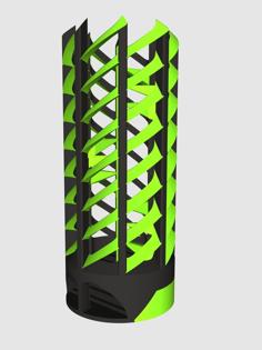 V4 Crazy Lime Twisted Dice Tower (12mm Or Less Atm) With 14 Hidden Micro SD Slots 3D Printer Model