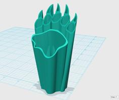 Bear Paw Vase 3D Printer Model