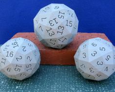 Dodecahedral, Icosihedral Dice 3D Printer Model