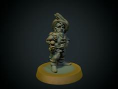 Fancy Gnome 28mm (no Supports, FDM) 3D Printer Model