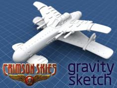 Crimson Skies – Hughes P21-J Devastator 3D Printer Model