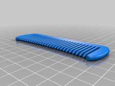 Smooth Basic Hair Comb 3D Printer Model