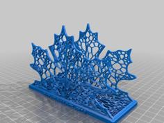 Napkin Holder Leaf Fall Voronoi 3D Printer Model