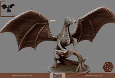 Adult Frost Dragon Pre-Supported Mini 3D Printer Model