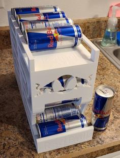 Red Bull 8.4oz Can Fridge Dispenser Rack 3D Printer Model