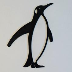 Penguin 2D Wall Decor 3D Printer Model