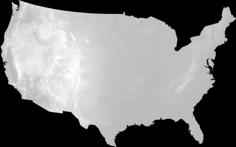 United States Height Map 3D Printer Model