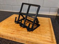 Adjustable Cookbook Stand 3D Printer Model