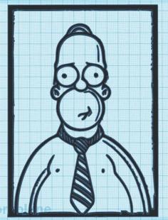 Homer Simpson Wall Art 1.0 3D Printer Model