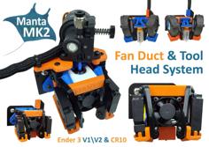 Manta MK2 Duct & Tool Head System 3D Printer Model