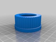 GL45 Screw Cap With Inlet Hole 3D Printer Model