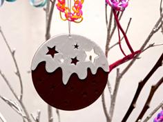 Plum Pudding / Christmas Pudding Tree Ornament 3D Printer Model