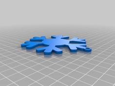 EASY TO PRINT, SNOWFLAKE, CHRISTMAS ORNAMENT 14, ORNAMENTS 3D Printer Model