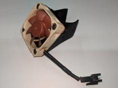 Canted Cooling Fan Shroud For 40mm Fan 3D Printer Model