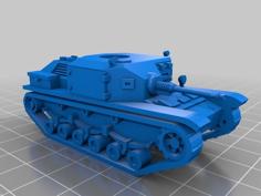 Type 92 Jyu Sokosha Light Tank 28mm / 1:56 3D Printer Model