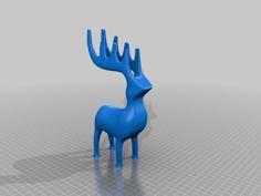 Stylized Reindeer / Elk 3D Printer Model