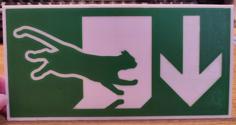 Exit Sign For Cats 3D Printer Model