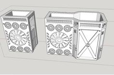 Necromunda 2017 Decors Fan Wall 3D Printer Model