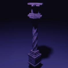 Pillar Ornament ( Low Poly ) 3D Printer Model