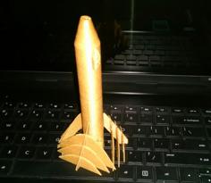 Twisted Fin Rocket 3D Printer Model