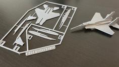 F-15E Strike Eagle Kit Card 3D Printer Model