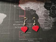 Heart Earrings 3D Printer Model