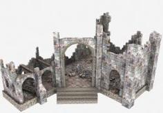 Cathedral Ruins – OpenGameArt – Terrain 3D Printer Model