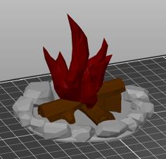 Fire Pit Corrected (Print In Place) 3D Printer Model