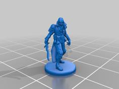 Humanoid Cultist Miniature 3 3D Printer Model