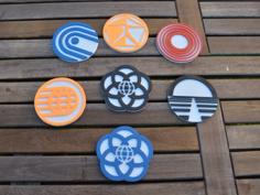 Classic Epcot Logo Coasters 3D Printer Model