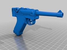 Luger Pistol Optimized For Print 3D Printer Model