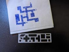 Stencil For Making Dungeon Map Without Graph Paper 3D Printer Model