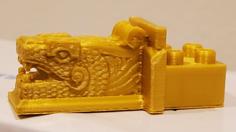 Montini Aztec Dragon Head (Lego Compatible) 3D Printer Model