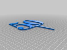 50 Anniversary Cake Topper 3D Printer Model