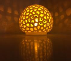 Voronoi LED Mushroom Cap Tealight Shade 3D Printer Model