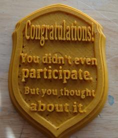 Nonparticipation Award 3D Printer Model