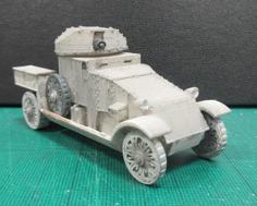 Lanchester Armored Car 1/100 Scale 3D Printer Model