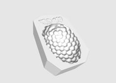 Ice / Chocolate Mold Raspberry With Leaves Sketchup Meshmixer Tutorial 3D Printer Model