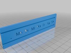 Week Calendar With Two Sliders 3D Printer Model