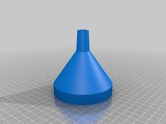 Basic Funnel, Customizable, OpenSCAD Source 3D Printer Model