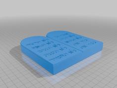 Tablets Of Stone (Ten Commandments) 3D Printer Model