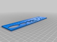 Template/stencil Ruler 3D Printer Model