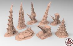 Tyty Tyran Tyranid 40k Starship Trooper Notable Small Terrain Remix Part 3 3D Printer Model