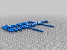 Happy Birthday Cake Sign 3D Printer Model