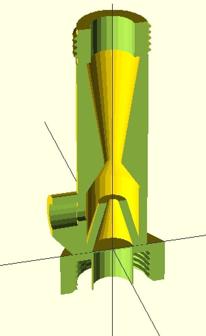 Garden Hose Venturi Pump 3D Printer Model