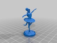 Baila, Battle Ballerina – Tiefling Monk – D&D Mini 3D Printer Model