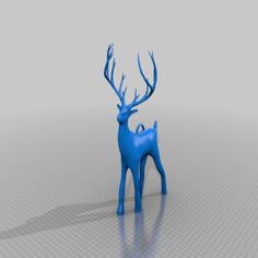 Holiday Christmas Deer With Loop 3D Printer Model