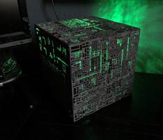 Star Trek Borg Cube PC Case (Mini-ITX Motherboard And Power Supply) 3D Printer Model