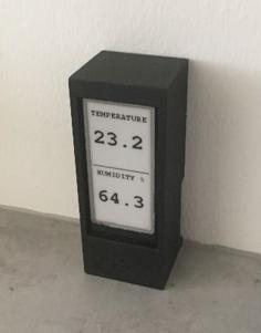 Temperature / Humidity Display Case 3D Printer Model